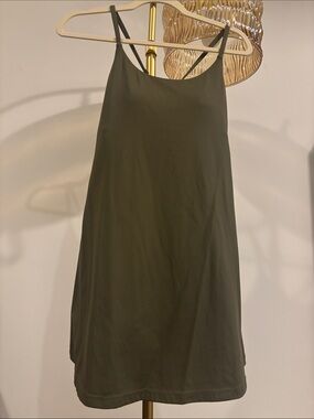 Olive Green Tennis Dress with Shorts